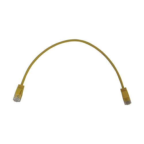 Tripp Lite Cat6a 10G Ethernet Cable, Snagless Molded Slim UTP Network Patch Cable (RJ45 M/M), Yellow, 1 Foot / 0.3 Meters, Manufacturer's Warranty (N261-S01-YW)