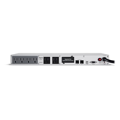 CyberPower OR1500LCDRM1U Smart App LCD UPS System, 1500VA/900W, 6 Outlets, AVR, 1U Rackmount 1500VA UPS System