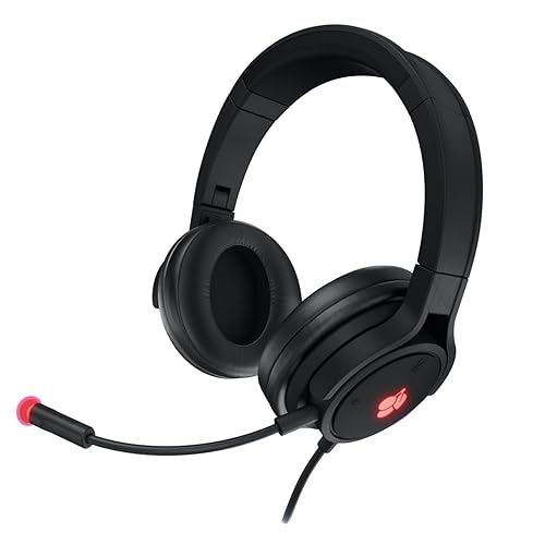 CHERRY HC 2.2 Office and Gaming Headset - Black, Detachable Microphone, Virtual 7.1 Surround Sound, Replaceable ear cusions.