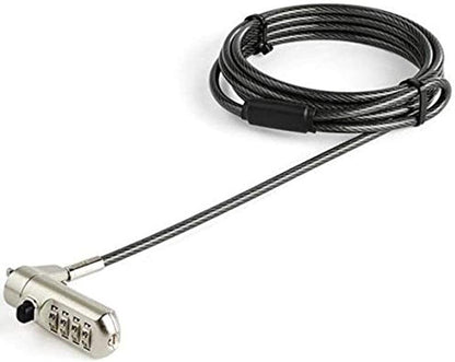 StarTech.com 6ft (2m) Laptop Cable Lock - Nano Slot Compatible 4 Digit Combination Security Cable Lock - Serialized Anti-Theft Vinyl Coated Steel Cable Lock for Nano Slot Computer/Device (LTLOCKNANO)