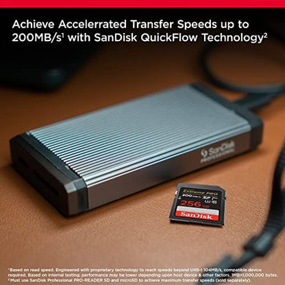 SanDisk 256GB Extreme PRO SDXC UHS-I Memory Card - C10, U3, V30, 4K UHD, SD Card - SDSDXXD-256G-GN4IN Memory Card Only 256GB