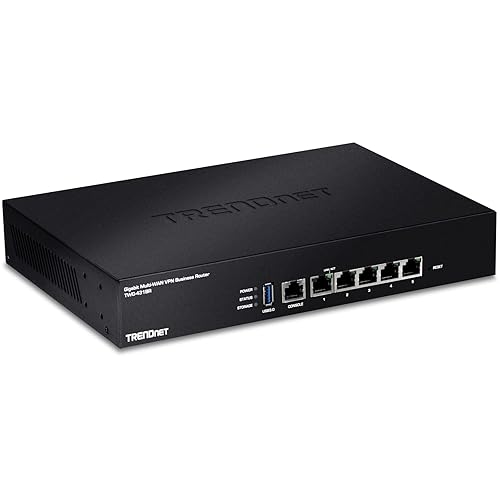TRENDnet Gigabit Multi-WAN VPN Business Router, TWG-431BR, 5 x Gigabit Ports, 1 x Console Port, QoS, Inter-VLAN Routing, Dynamic Routing, Load-Balancing, High Availability, Online Firmware Updates 5-Port Gigabit