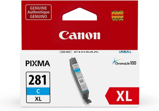 Canon CLI-281XL CYAN Compatible to TR7520,TR8520,TR8620,TS6120,TS6220,TS6320,TS702,TS8120,TS8220,TS8320,TS9120,TS9520 Printers Cyan XL Ink