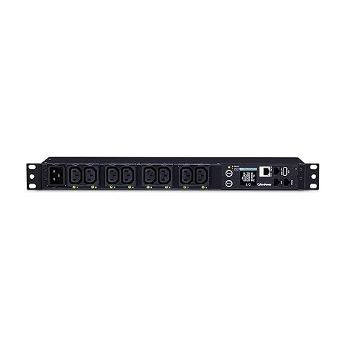 CyberPower PDU81006 Switched Metered-by-Outlet PDU, 200-240V/20A, 8 Outlets, 1U Rackmount