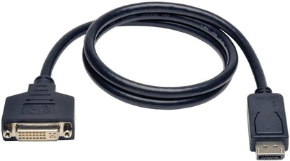 Tripp Lite DisplayPort to DVI Adapter Cable DP2DVI Video Converter for DP-M to DVI-I-F 3ft (P134-003)