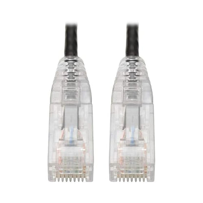 Tripp Lite Cat6 Gigabit Patch Cable, RJ45 M/M, Gigabit, Snagless, UTP, Molded, Slim, Black, 6 ft. (N201-S06-BK) Black 6 ft.