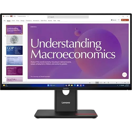 Lenovo ThinkVision T24D-40 24" Class Full HD LED Monitor - 16:9 - Eclipse Black 64B9GAR1UZ