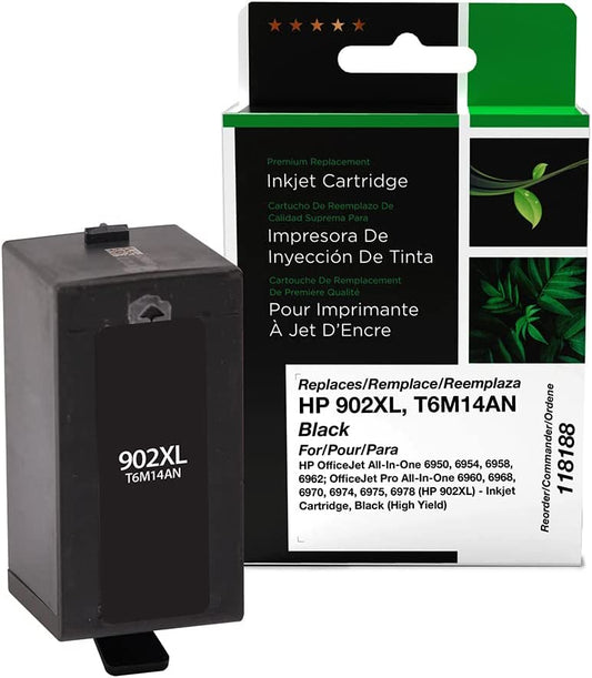 Clover imaging group CLOVER Remanufactured Ink Cartridge Replacement for HP T6M14AN (HP 902XL) | Black | High Yield