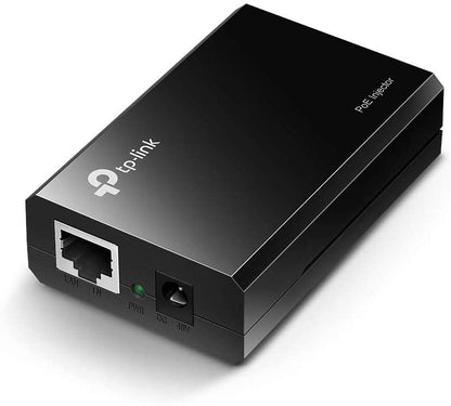 TP-LINK 802.3af Gigabit PoE Injector | Convert Non-PoE to PoE Adapter | Auto Detects the Required Power, up to 15.4W | Plug &amp; Play | Distance Up to 100 meters (328 ft.) | Black (TL-PoE150S) PoE Injector (15W)