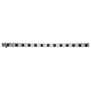 Tripp Lite 12 Outlet Bench &amp; Cabinet Power Strip, 36 in. Length, 20A, 15ft Cord with 5-20P Plug (PS361220),Black/Gray 20 Amp + 15 ft. Cord Outlet