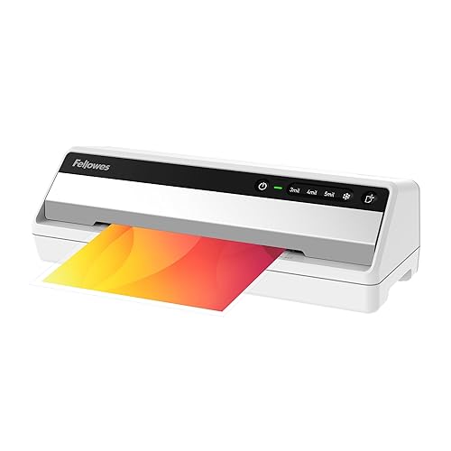 Fellowes Saturn 95 Thermal and Cold Laminator Machine with 10-Sheet Starter Kit, 9.5 inch, Easy and Fast Warm-Up, Jam-Free Design 9.5 Inch Starter Kit
