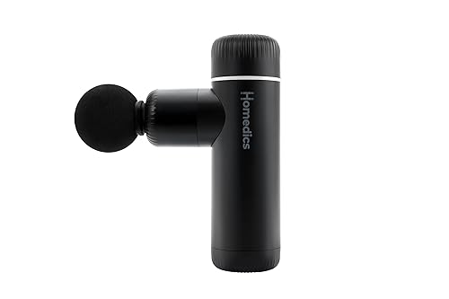 Homedics Rebound Percussion Massager, Ergonomic with QuietPower Technology, 3 Muscle-Targeting Modes & 4 Speeds, Portable for Home, Gym, and Travel