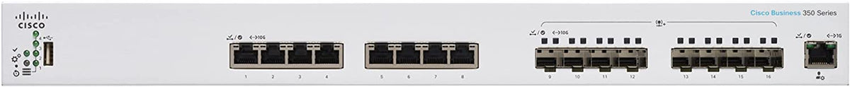 CISCO DESIGNED CBS350-16XTS Managed Switch | 8 Port 10GE | 8 Port 10G SFP+ | Limited Lifetime Hardware Warranty (CBS350-16XTS-NA) 8-port 10GE / 8 x 10G SFP+