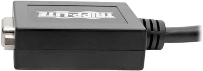 Tripp Lite HDMI to VGA Adapter, 3.5mm Audio Port, 1080p Video, Built-In 6” HDMI cable, for use with Computers, Laptops, Chromebooks, Raspberry Pi Projectors &amp; More (P131-06N), Black HDMI to VGA + Audio