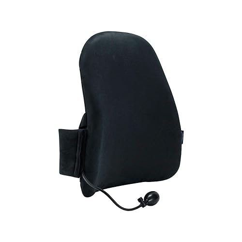 ObusForme Lumbar Support Pillow for Chair | Durable Foam Backrest Cushion | CustomAIR Adjustable Inflatable Lumbar Pad | Home, Office or On-The-Go CustomAir Backrest Cushion