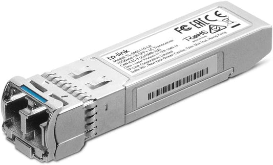 TP-Link TL-SM5110-LR | 10G-LR SFP+ LC Transceiver, Single-Mode SFP Module| Plug and Play | LC Duplex Interface | Hot Pluggable | Up to 10km Distance | Support SFP+MSA &amp; DDM