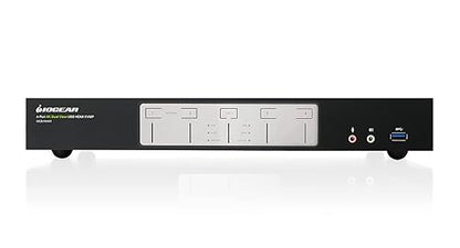 IOGEAR 4-Port 4K Dual View KVMP Switch with HDMI Connection, USB 3.0 Hub and Audio (TAA) GCS1944H