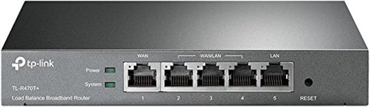 TP-Link Safestream Multi WAN Router | 4 10/100M WAN Ports w/ Load Balance Function | Portal Authencation Access Management | Abundant Security Features | Lightning Protection(TL-R470T+) 5 Port Router