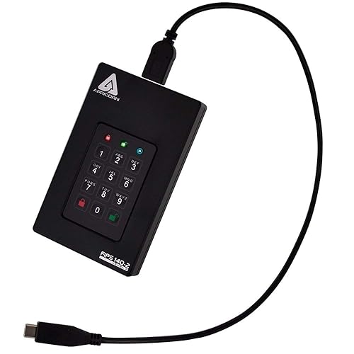 Apricorn Aegis Fortress L3- FIPS Level 3 Validated, 5TB USB 3.0 Hardware Encrypted Portable Drive