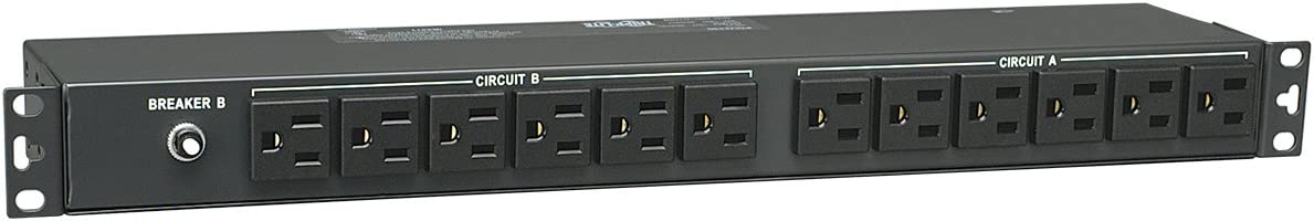 Tripp Lite Basic PDU, 30A, 24 Outlets (5-15R), 120V, L5-30P Input, 15 ft. Cord, 1U Rack-Mount Power (PDU2430) Basic Outlets
