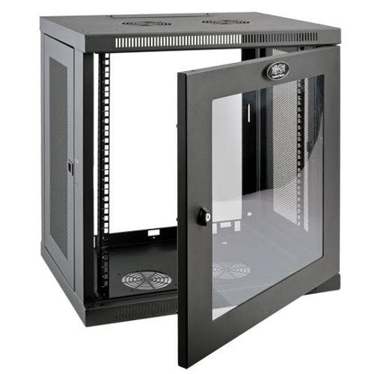 Tripp Lite 12U Wall Mount Rack Enclosure Server Cabinet with Acrylic Glass Window, 16.5 Deep, Switch-Depth, Black