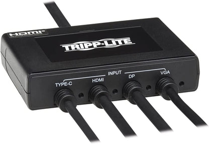 Tripp Lite Presentation Adapter 4-Port 4K60Hz HDMI DP USB C &amp; VGA to HDMI (B321-4X1-HDVC)