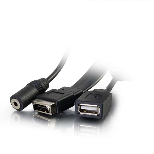 C2G 39707 HDMI, VGA, 3.5mm Audio and USB Pass Through Single Gang Wall Plate, Aluminum