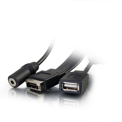 C2G 39707 HDMI, VGA, 3.5mm Audio and USB Pass Through Single Gang Wall Plate, Aluminum