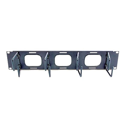 APC by Schneider Electric APC 2U Horizontal Cable Organizer - Cable Manager - Black - 1 Each - 2U Rack Height