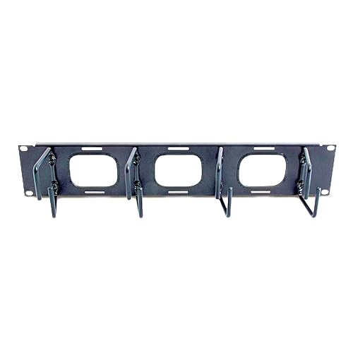 APC by Schneider Electric APC 2U Horizontal Cable Organizer - Cable Manager - Black - 1 Each - 2U Rack Height