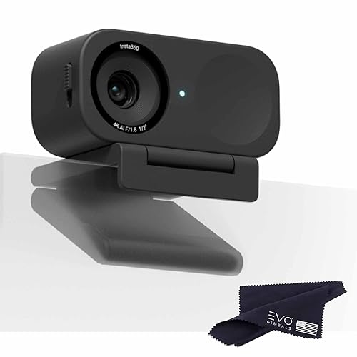 Insta360 Link 2C- PTZ 4K Webcam with 1/2" Sensor, AI Tracking, Gesture Control, HDR, Noise-Canceling Mic, Webcam for Laptop, Live Streaming, Gaming, Video Camera Works with Zoom, Teams, Twitch