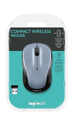 Logitech M325s Wireless Mouse, 2.4 GHz with USB Receiver, 1000 DPI Optical Tracking, 18-Month Life Battery, PC/Mac/Laptop/Chromebook - Light Silver M325s (NEW) Light Silver