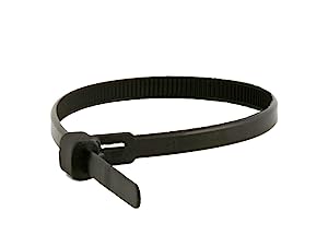 Monoprice Releasable cable tie 6 inch 50LBS, 100pcs/Pack - Black Black 6in 100 Pack Cable tie