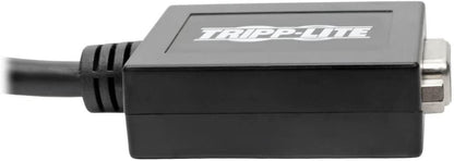 Tripp Lite HDMI to VGA Adapter, 3.5mm Audio Port, 1080p Video, Built-In 6” HDMI cable, for use with Computers, Laptops, Chromebooks, Raspberry Pi Projectors &amp; More (P131-06N), Black HDMI to VGA + Audio