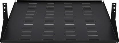 Tripp Lite 2U Center-Mounted Server Rack Enclosure Shelf, Vented Airflow Design, Mount Hardware Included, 21.5 inch Depth, 100 lbs / 45 kg Capacity, 5-Year Warranty (SRSHELF2PCENTER) 21.5" 2U Center-Mounted