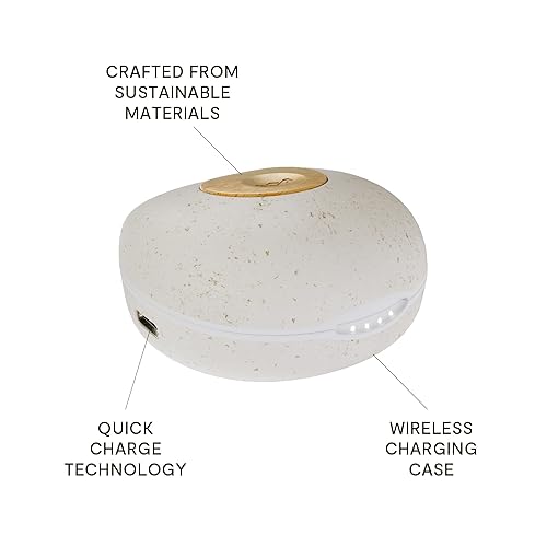 House of Marley Champion 2: True Wireless Earbuds with Microphone, Bluetooth Connectivity, 35 Hours Total Playtime, and Sustainable Materials, Cream