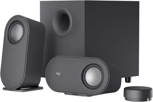 Logitech Z407 Bluetooth Computer Speakers with Subwoofer and Wireless Control, Immersive Sound, Premium Audio with Multiple Inputs, USB Speakers