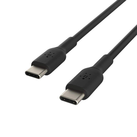 Belkin USB-C to USB-C Cable (USB-C Fast Charge Cable for S20, S10, Note10, Note9, Pixel 4, Pixel 3, iPad Pro, more) USB Type-C Cable (3.3ft/1m, black) Cable 3.3 feet Black