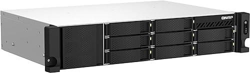 QNAP TS-864eU-8G-US 8 Bay High-Speed Short Depth Rackmount Rackmount NAS with Dual-2.5GbE, Intel Celeron CPU, 8GB DDR4 Memory and 2.5GbE (2.5G/1G/100M) Network Connectivity (Diskless)