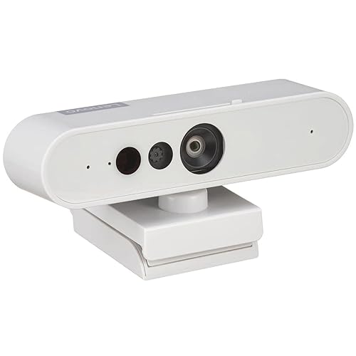 Lenovo HD 1080p Webcam (510 FHD) - Monitor Camera with 4X Digital Zoom, 95° Wide Angle, 360° Rotation Pan & Tilt - Desktop Cam with Dual Microphones & Windows Hello for Livestreaming & Conferences 510 FHD Webcam