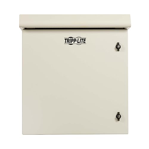 Tripp Lite 12U Locking Industrial Wallmount NEMA 3R Protection Server Rack Enclosure, 23 inches Deep, Heavy Duty Metal Construction, Built-in Internal Fans, Gray, 5-Year Warranty (SRN3RG12U)