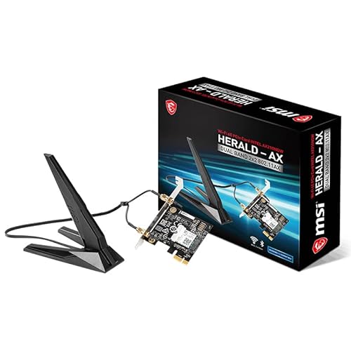 MSI Herald-AX Intel AX210NGW WI-FI 6E Wireless PCIe Adapter