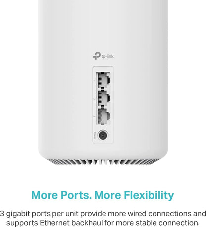 TP-Link Deco AXE5400 Tri-Band WiFi 6E Mesh System (Deco XE75) - Covers up to 7,200 Sq.Ft, Replaces WiFi Router and Extender, AI-Driven Mesh, New 6GHz Band, 3-Pack WiFi 6E|AXE5400