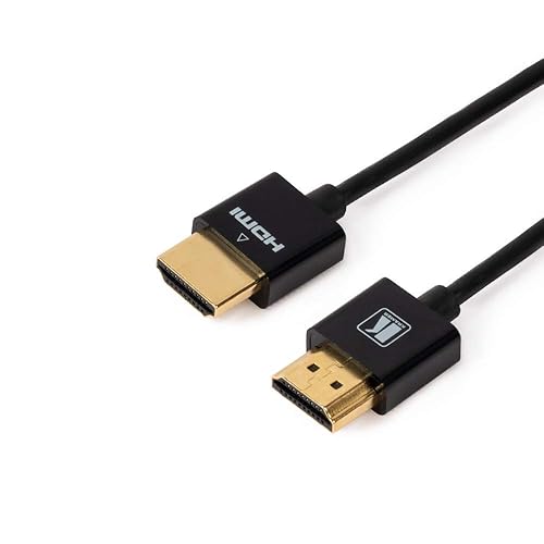 Ultra-Slim High-Speed Flexible Hdmi (M) to Hdmi (M) Cable with Ethernet: Black