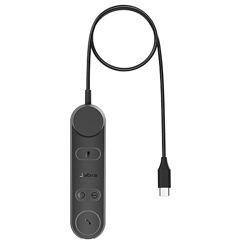 Jabra Engage 50 II Wired Mono Headset with Link Call Control - Noise-Cancelling 3-Mic Technology and USB-C Cable - Works with All Leading Unified Communications Platforms Such as Zoom & Unify - Black Mono w/ Link UC (USB-C)