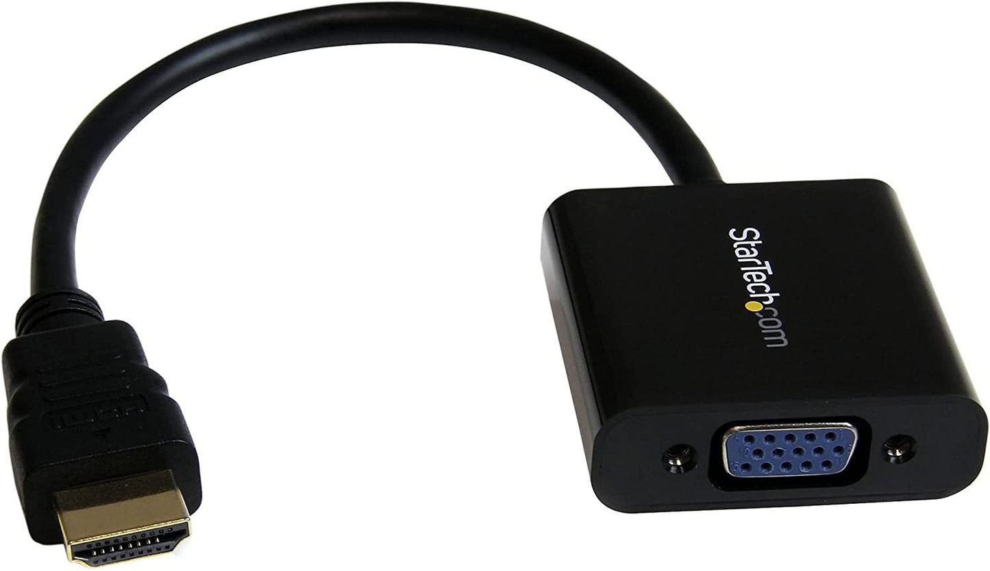 StarTech.com 1080p 60Hz HDMI to VGA High Speed Display Adapter - Active HDMI to VGA (Male to Female) Video Converter for Laptop/PC/Monitor (HD2VGAE2) HDMI to VGA - Compact Cable