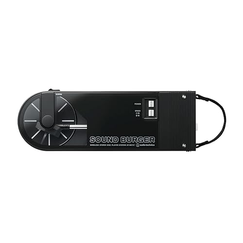 Audio-Technica AT-SB727 Sound Burger Portable Bluetooth Turntable (Black), with USB-C Charging and up to 12 Hours of Spinning