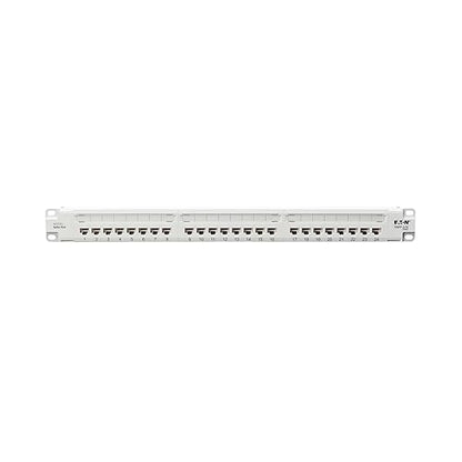 Tripp Lite Series 24-Port Patch Panel 1U Rack Mount, Cat6 RJ45 Ethernet, 4PPoE / 4 PoE++ Compliant, 110/Krone, 568A/B Termination, TAA Compliant, White, Lifetime Manufacturer's Warranty (N252-P24-WH)