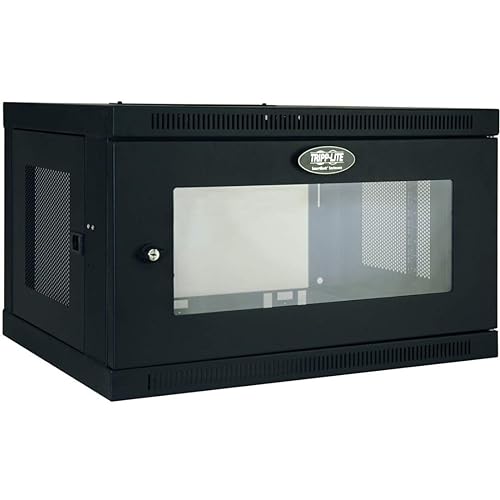 Tripp Lite 6U Wall Mount Rack Enclosure Server Cabinet with Acrylic Glass Window, 16.5 Deep, Switch-Depth, Black