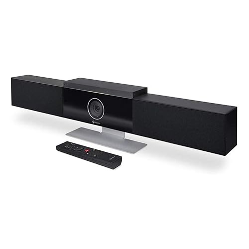 Poly Studio - 4K USB Video Conference System(Polycom) -Camera, Microphone, Speaker Bar for Small & Medium Conference Rooms -Presenter Tracking, NoiseBlock AI, Autoframing - Teams/Zoom Certified, Black 2018 Version